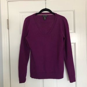 Banana Republic magenta merino wool sweater